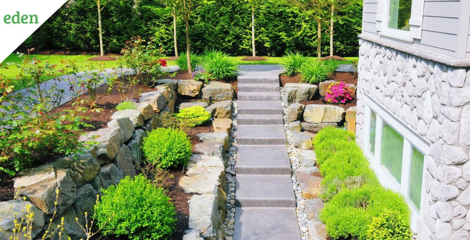 30 Wonderful DIY ideas with stone flower beds, My desired home